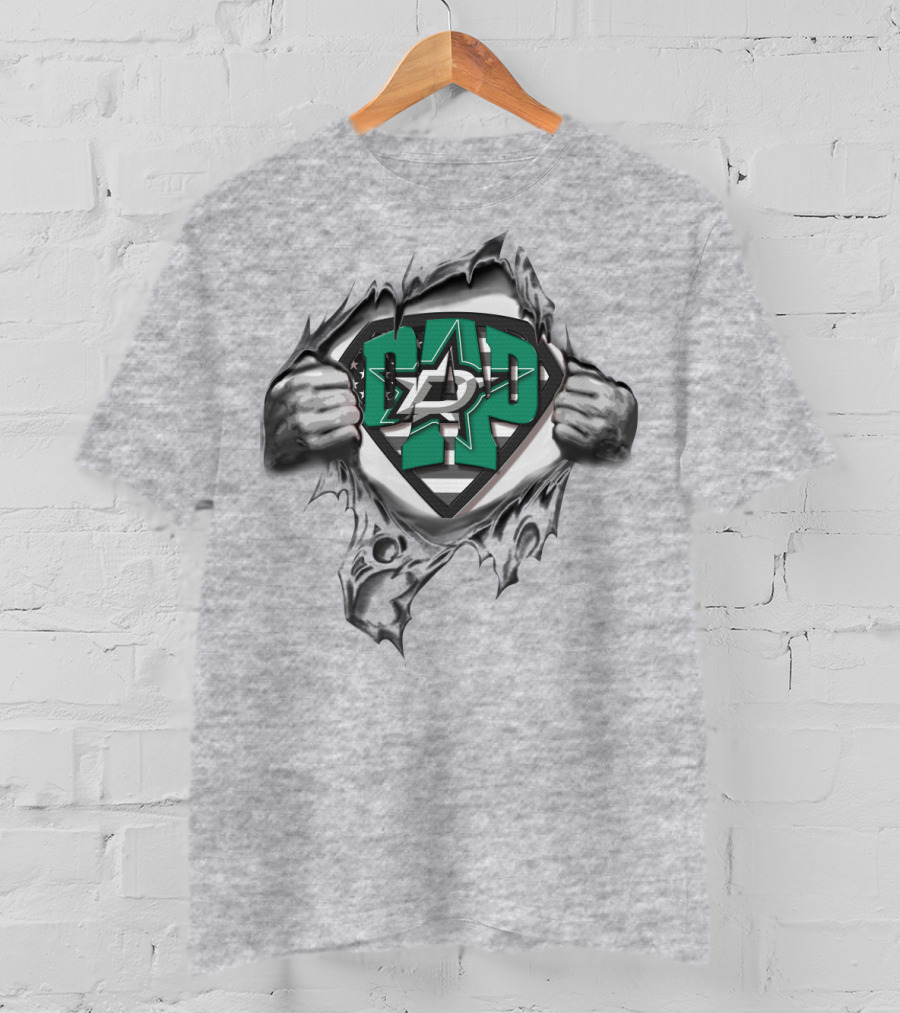 Dallas Stars Superdad Hero Iconic T-Shirt