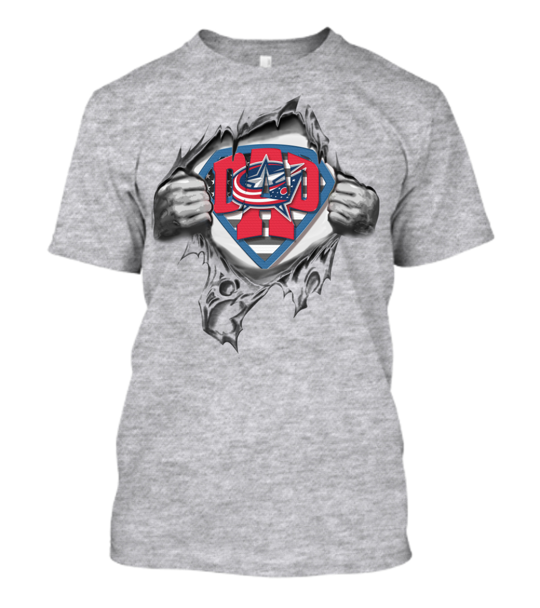 SUPERDAD Columbus Blue Jackets Logo Emblem T-Shirt