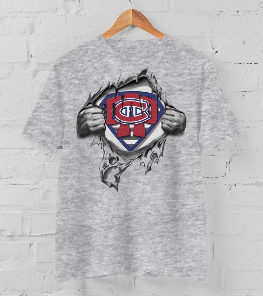 SUPERDAD Montreal Canadiens Logo Superman T-Shirt