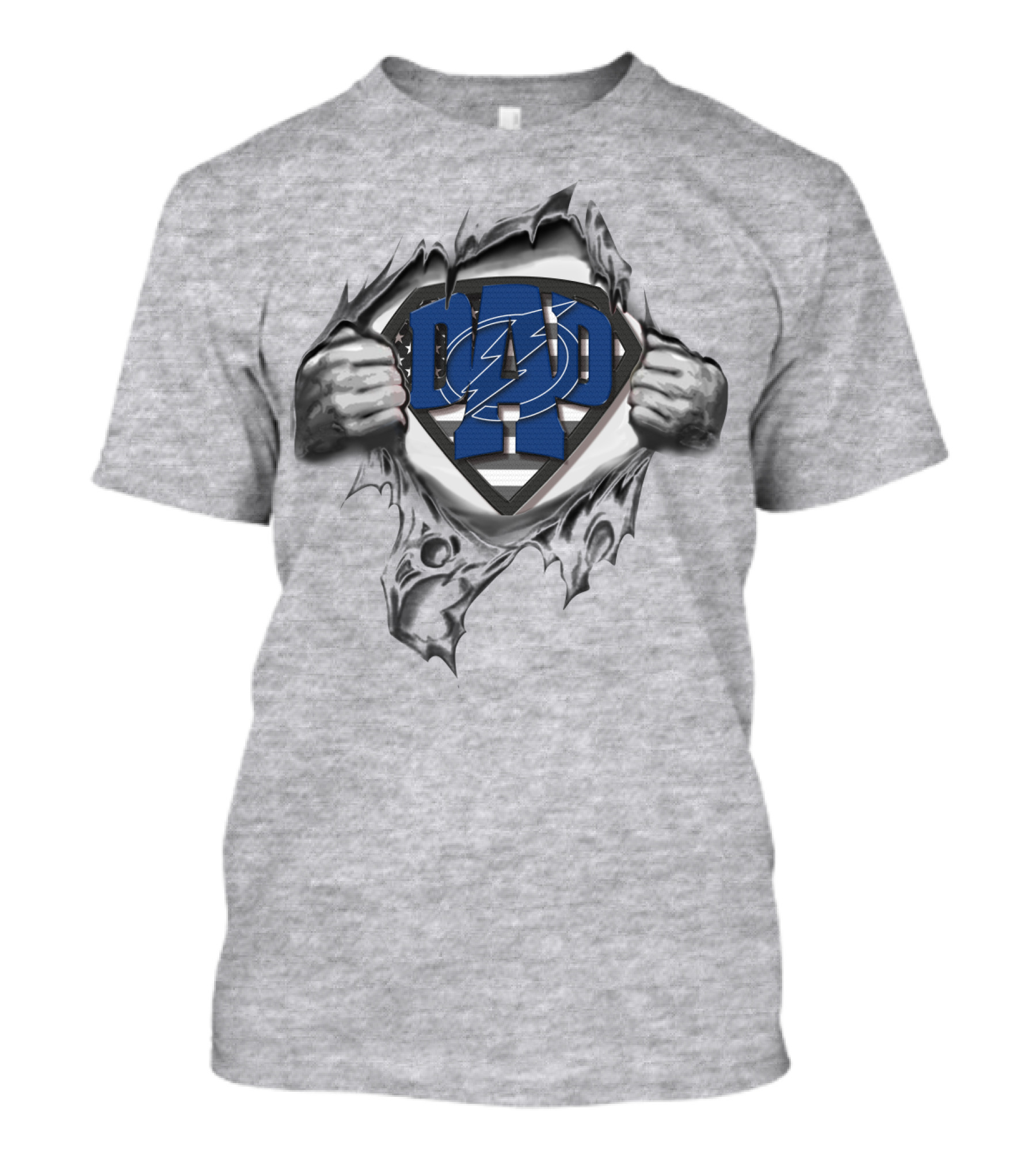 SUPERDAD Tampa Bay Lightning Logo Emblem Hands T-Shirt