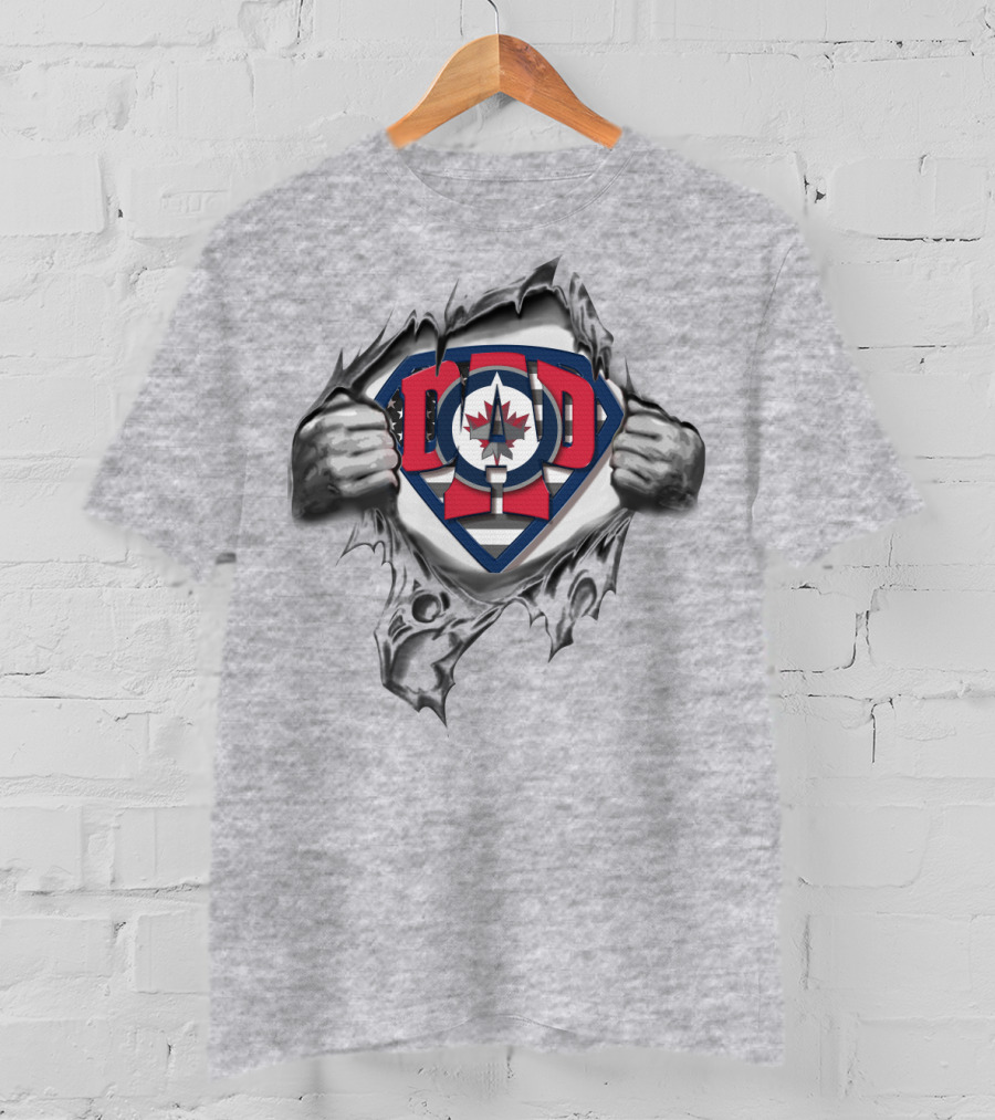 Superdad Winnipeg Jets Logo Emblem T-Shirt