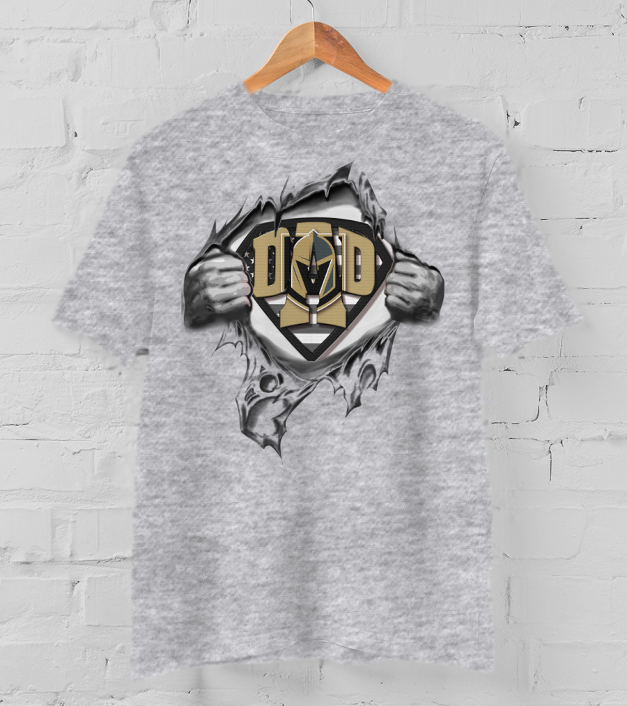SUPERDAD Vegas Golden Knights Dad Shield Emblem T-Shirt