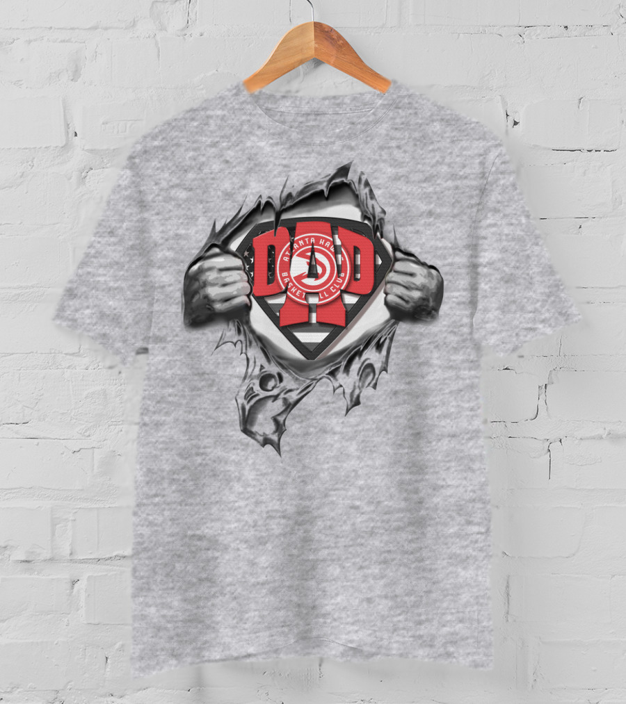 SUPERDAD Atlanta Hawks Basketball Club Emblem Burst T-Shirt