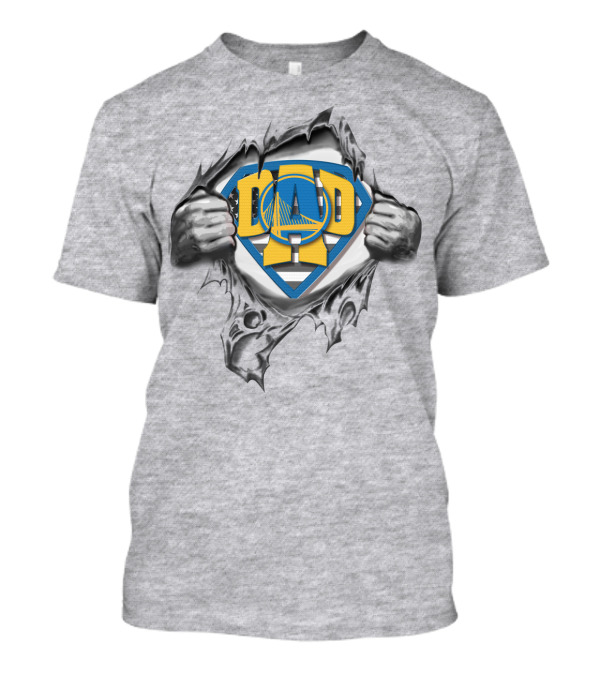 SUPERDAD Golden State Warriors Dad Shield T-Shirt