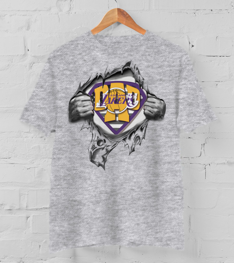 SUPERDAD Los Angeles Lakers Emblem With Heroic Shield T-Shirt
