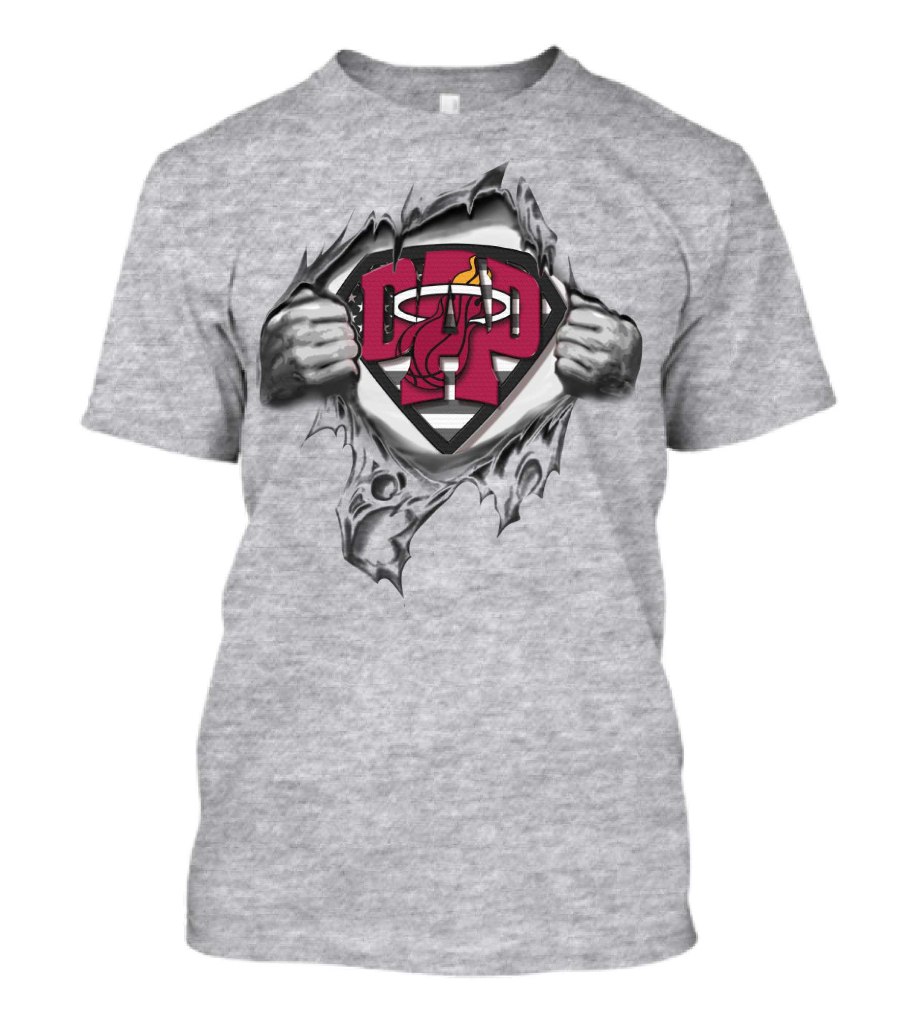 SUPERDAD Miami Heat Basketball Emblem Superman T-Shirt