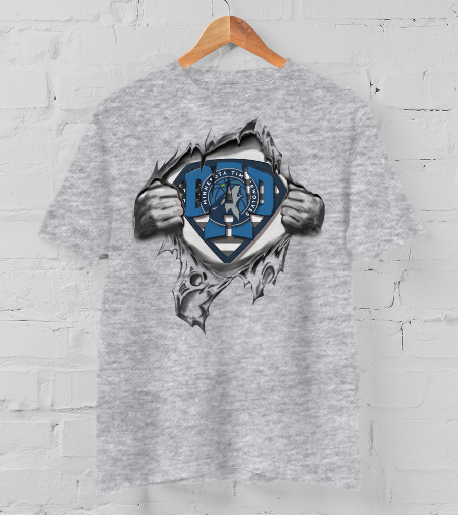 SUPERDAD Minnesota Timberwolves Badge Rip T-Shirt