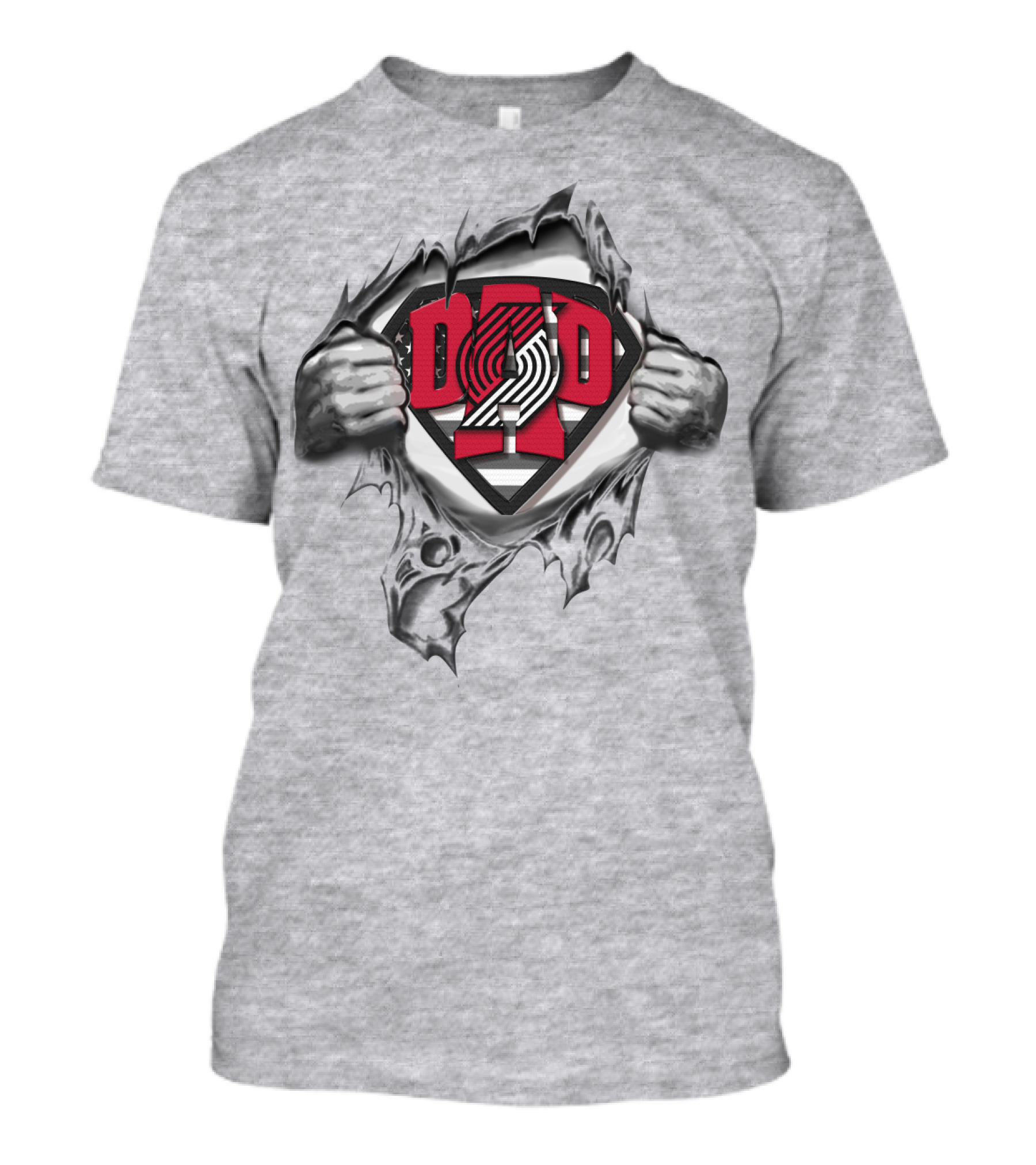 SUPERDAD Portland Trail Blazers Logo Superman T-Shirt