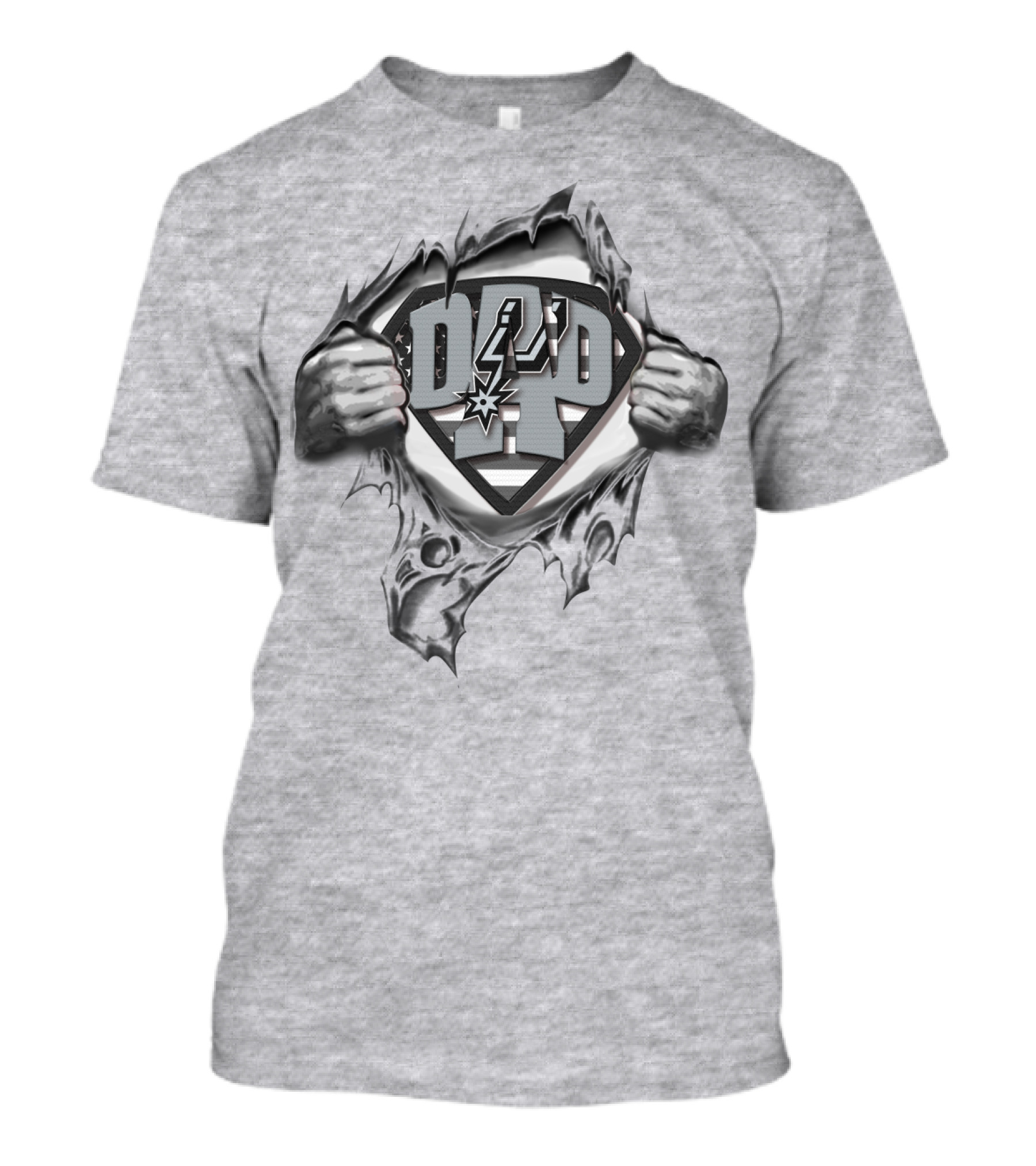 SUPERDAD San Antonio Spurs Logo Rip T-Shirt