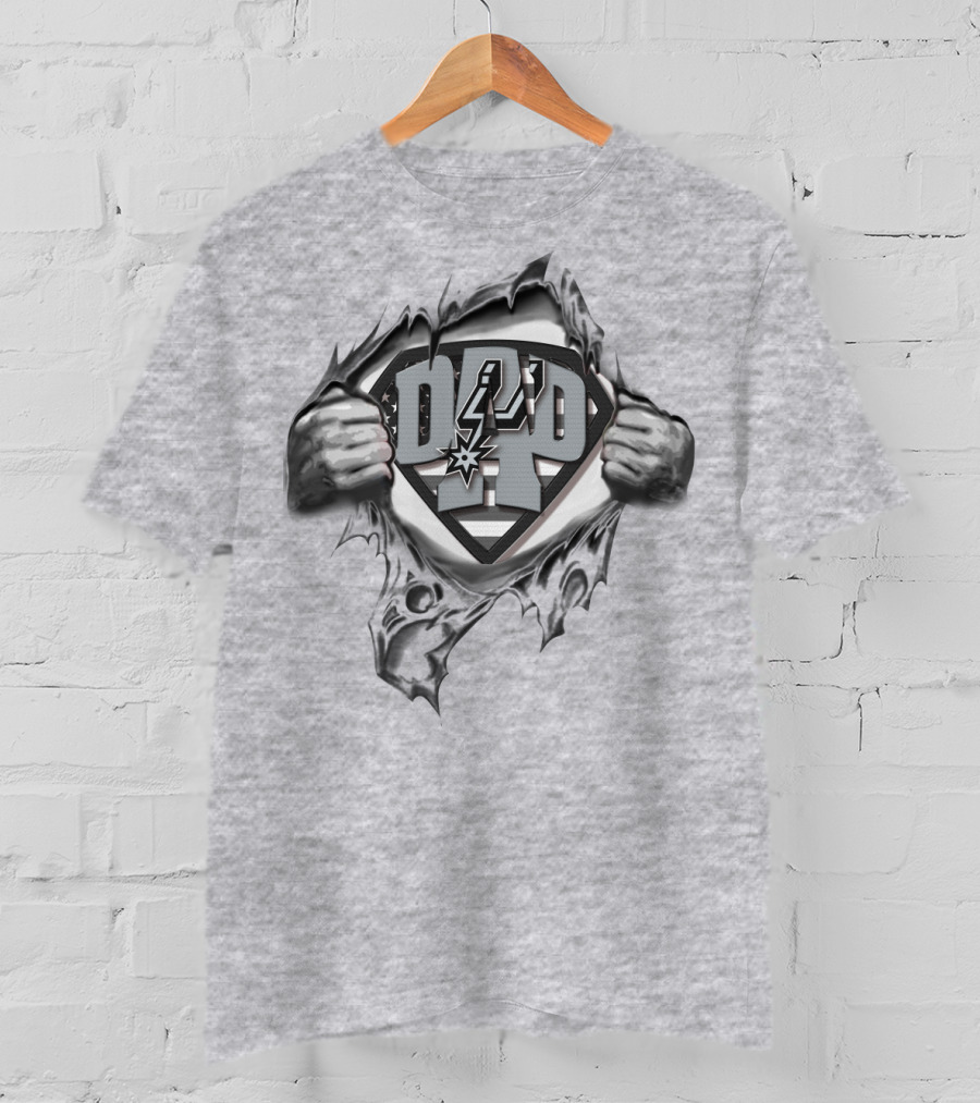 SUPERDAD San Antonio Spurs Logo Rip T-Shirt