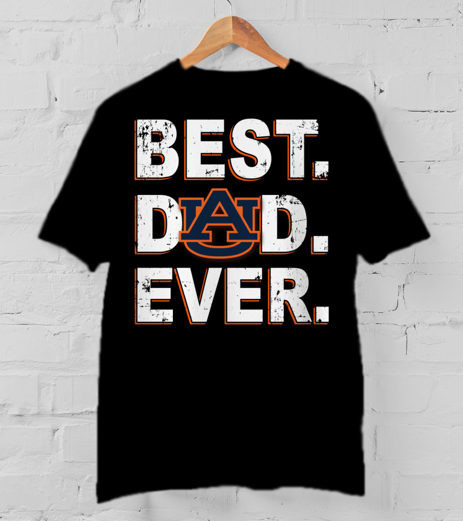 Best Dad Ever Auburn Alogo T-Shirt
