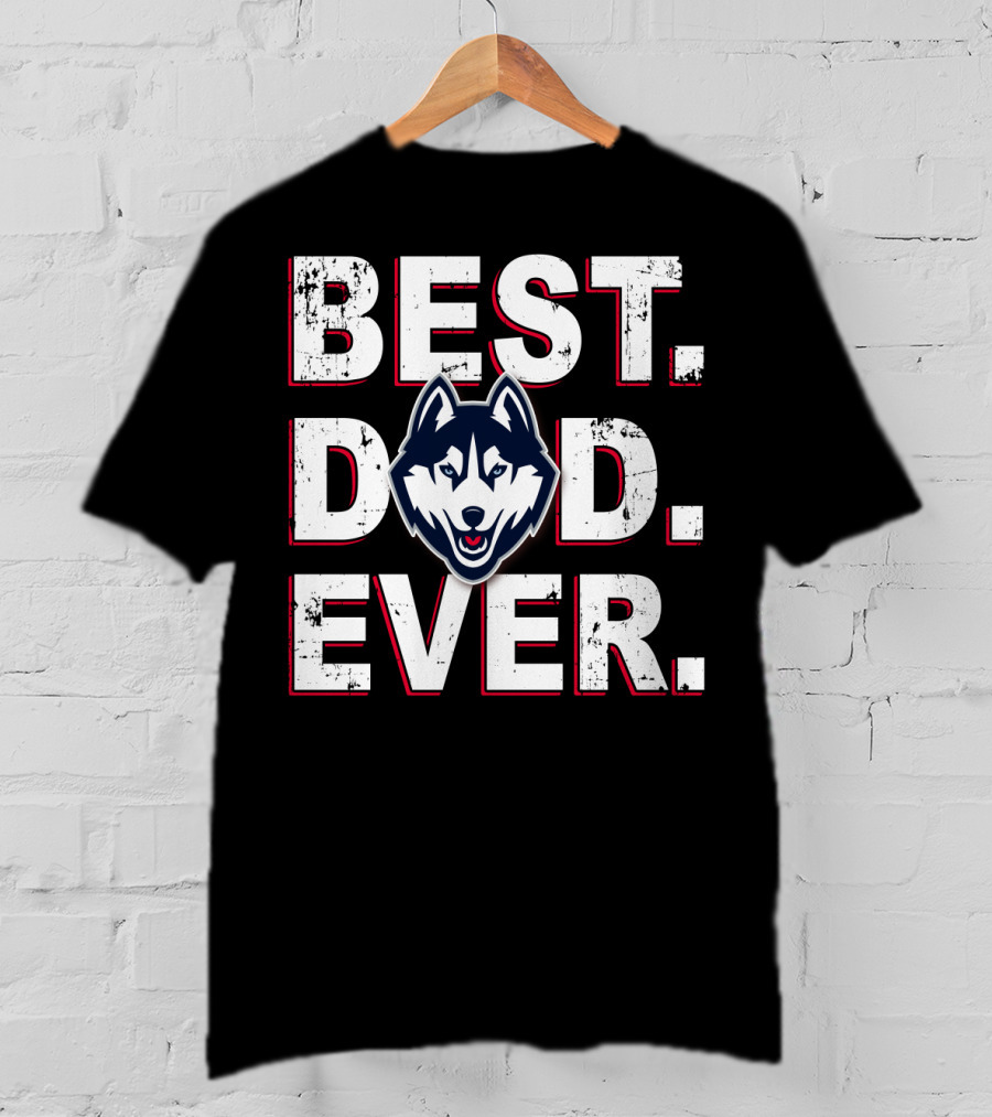 Best Dad Ever Connecticut Huskies T-Shirt