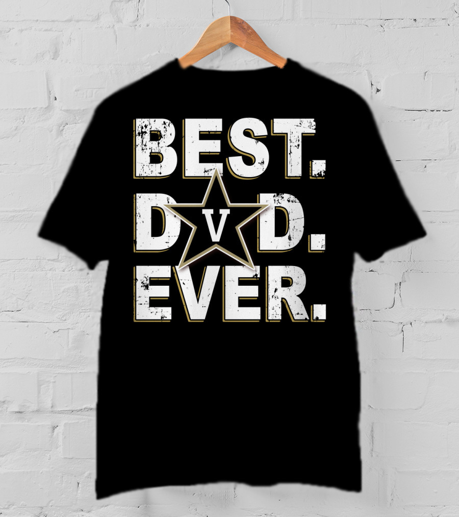 Best Dad Ever Vanderbilt Commodores Star T-Shirt