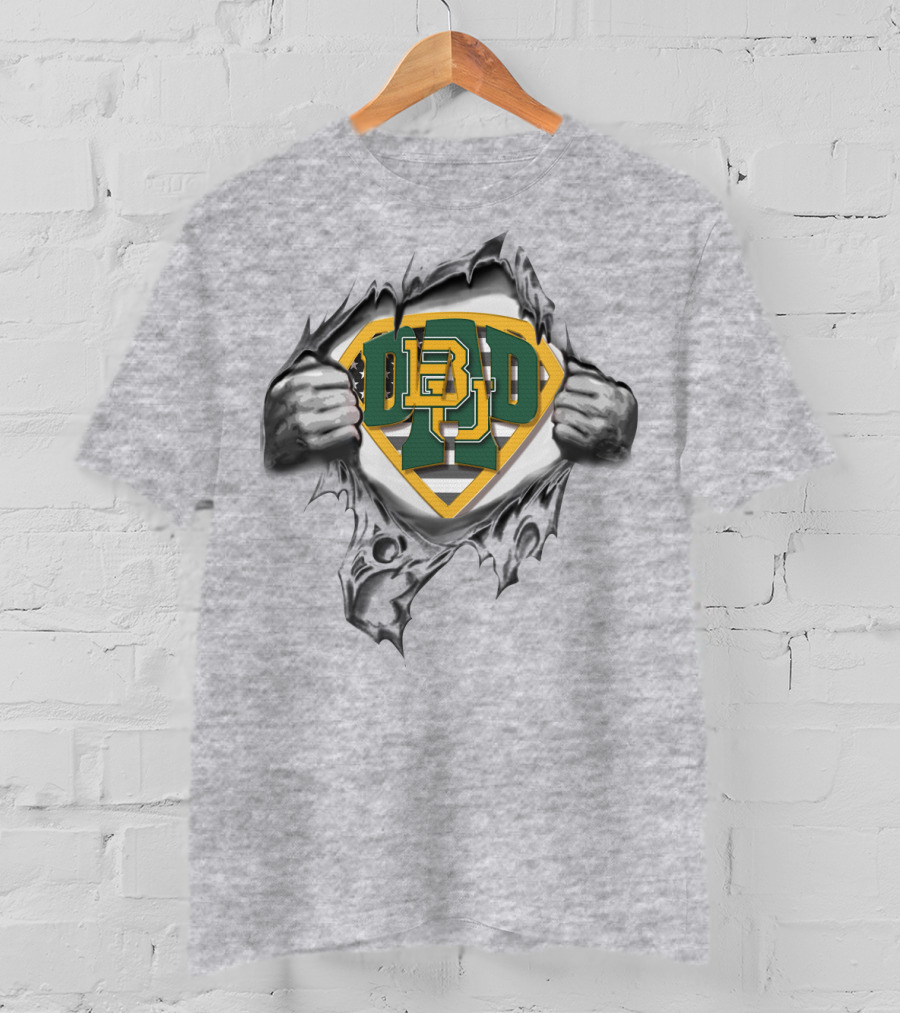 Baylor Bears Superdad Superhero T-Shirt