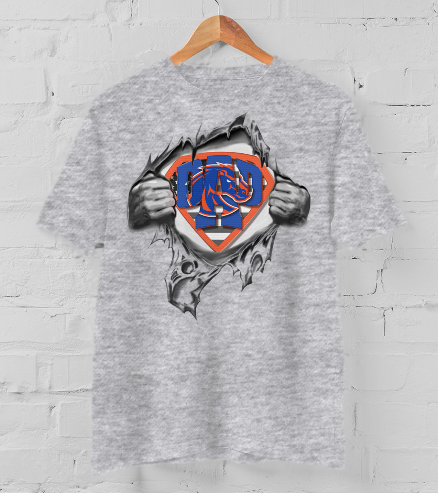 SUPERDAD Boise State Broncos Logo Superman Emblem‍‍ T-Shirt