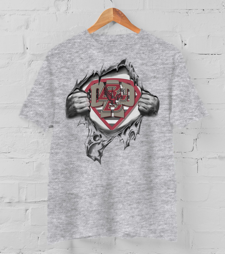 Superdad Boston College Eagles Bc Logo Torn Chest T-Shirt