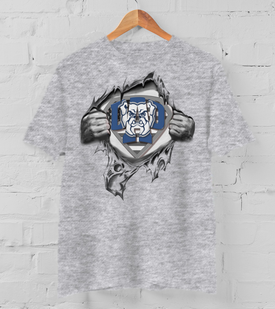 Superdad Butler Bulldogs Superman Logo Emulating Clark Kent Transformation T-Shirt