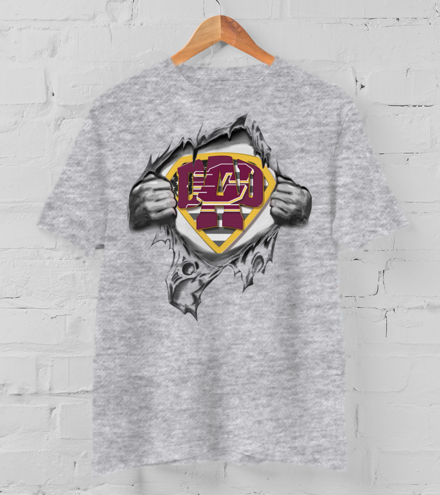Superdad Central Michigan Chippewas Chest Badge T-Shirt
