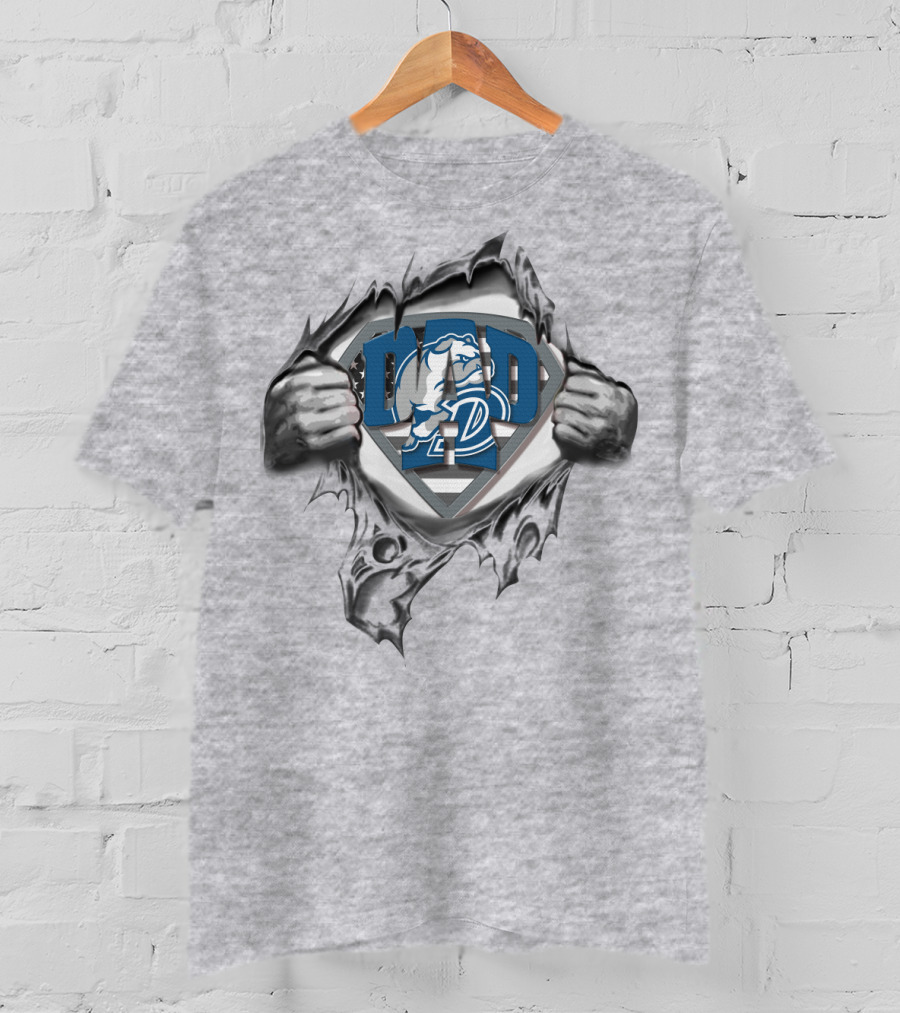 Drake Bulldogs SuperDad Hero Shield T-Shirt