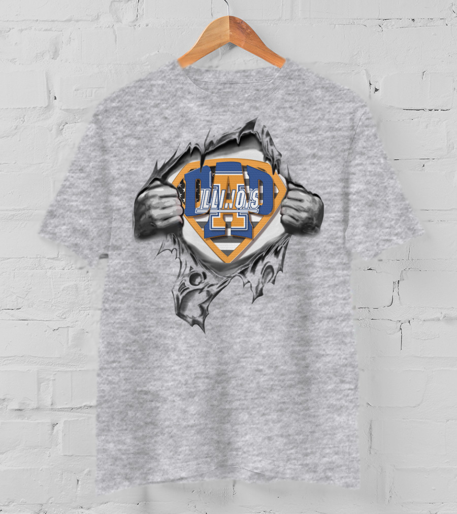 Superdad Illini Illinois Emblem Revealed T-Shirt