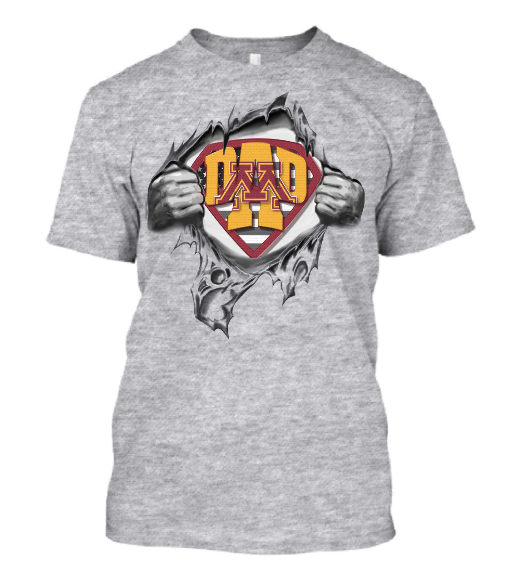 Superdad Minnesota Golden Gophers Logo Hero T-Shirt