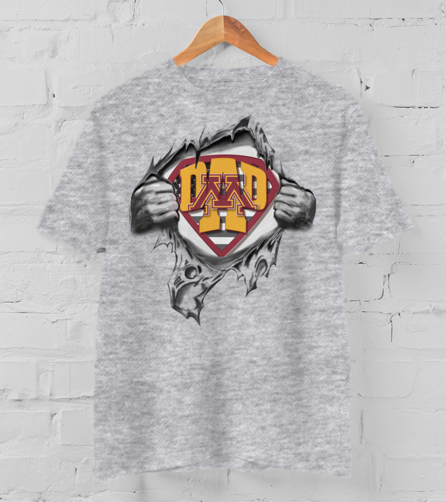 Superdad Minnesota Golden Gophers Logo Hero T-Shirt