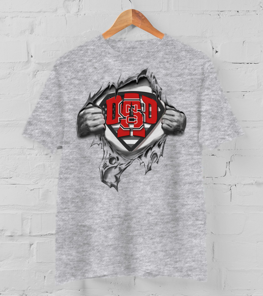 Superdad NC State Logo Torn Open T-Shirt