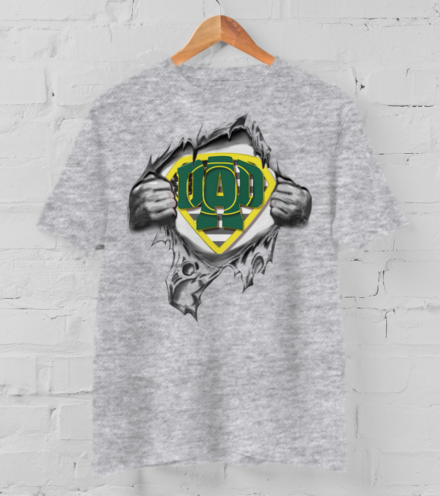 Superdad Oregon Ducks Logo Revealing Hands T-Shirt