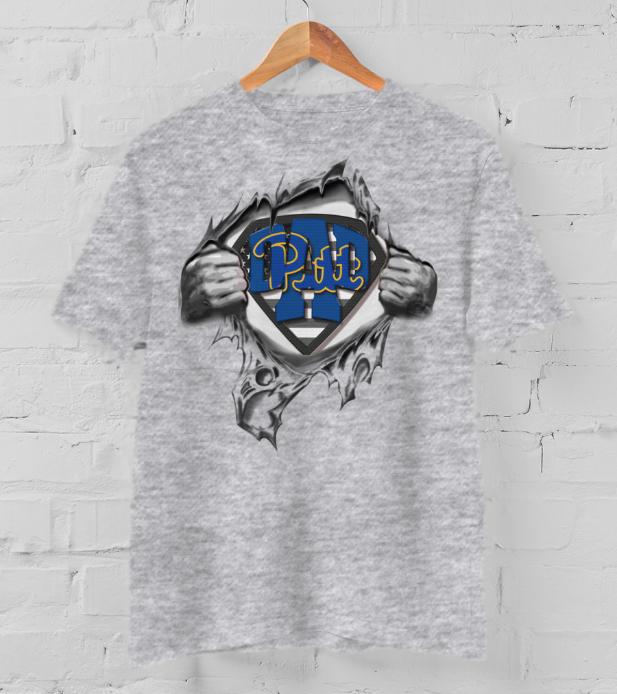 Superdad Pitt Logo With Pittsburgh Panthers T-Shirt