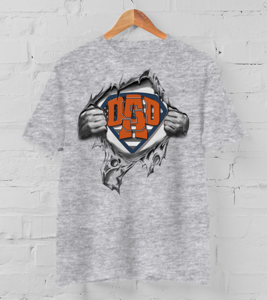 Superdad Dad Syracuse Orange S Logo Torn Chest T-Shirt