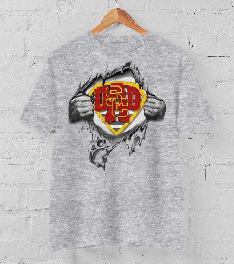 Superdad Usc Trojans Ripped Image T-Shirt