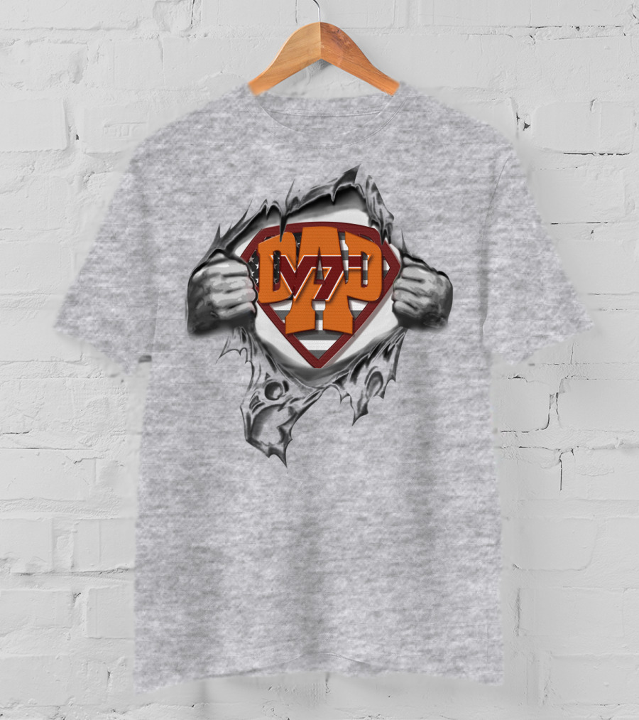 Superdad VT Logo Virginia Tech Hokies Hero T-Shirt