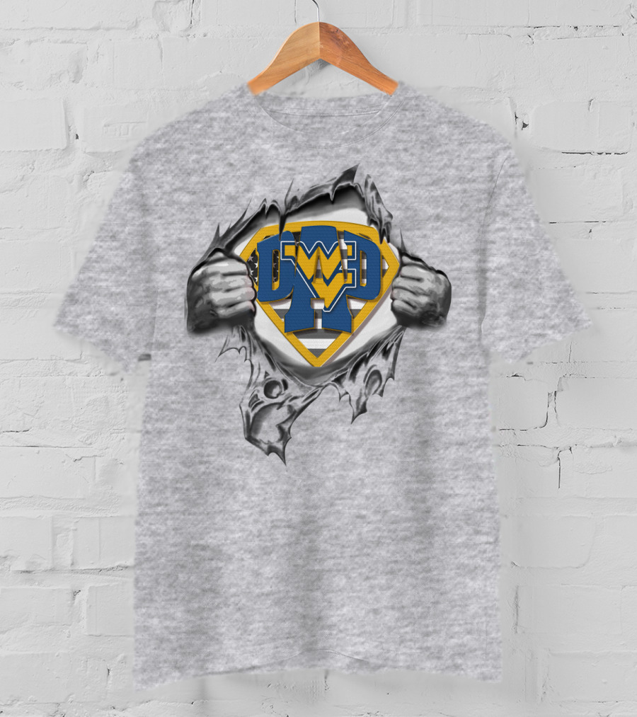 West Virginia Mountaineers Superdad Hero Emblem T-Shirt