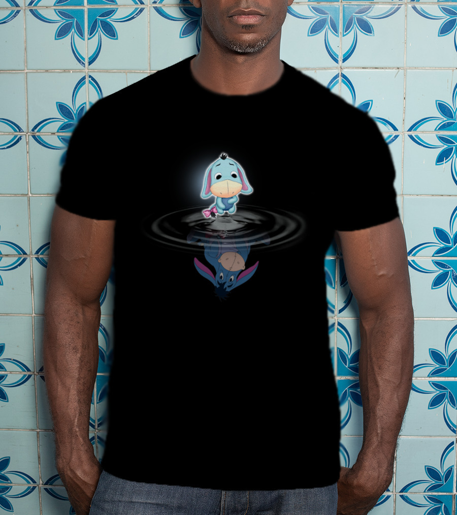 Winnie The Pooh Eeyore Cute Reflection Ripples T-Shirt