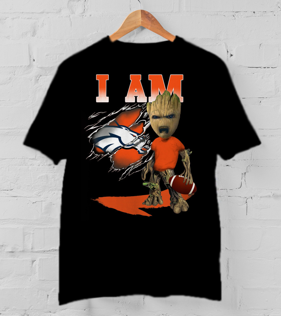 I Am Groot Denver Broncos Football T-Shirt