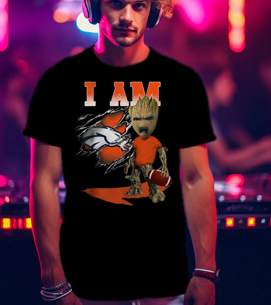 I Am Groot Denver Broncos Football T-Shirt