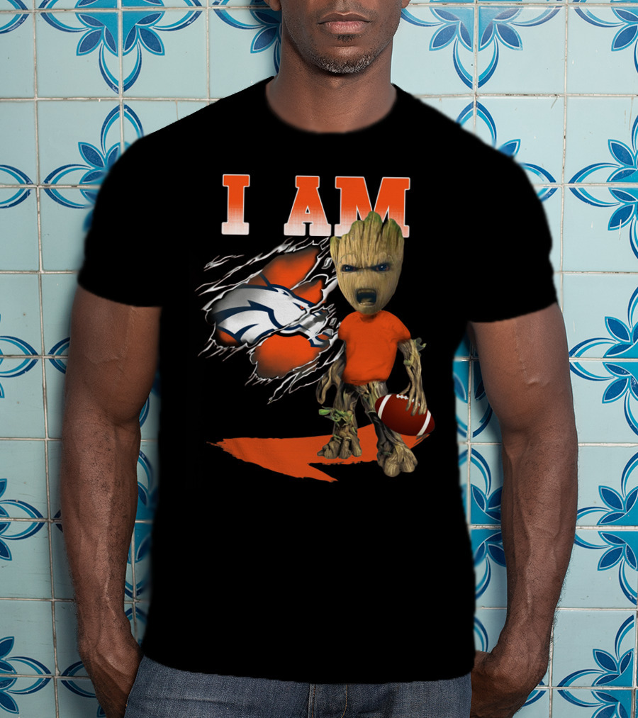 I Am Groot Denver Broncos Football T-Shirt