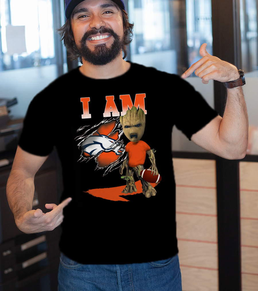 I Am Groot Denver Broncos Football T-Shirt