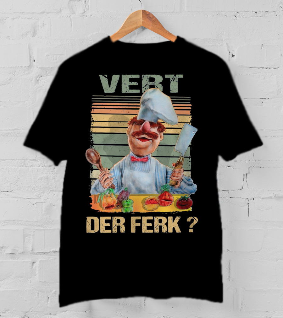 Swedish Chef Vert Der Ferk Comic Parody Cooking T-Shirt