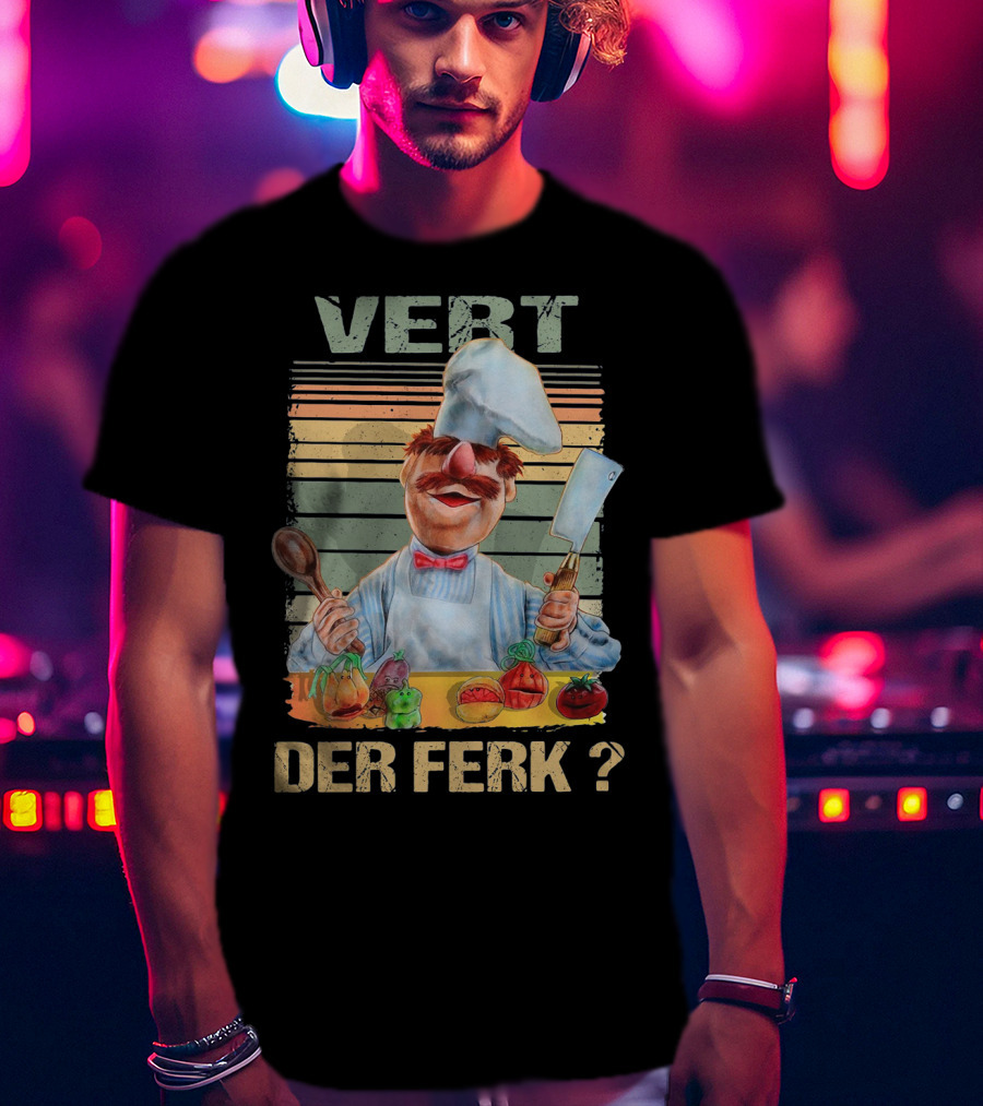 Swedish Chef Vert Der Ferk Comic Parody Cooking T-Shirt