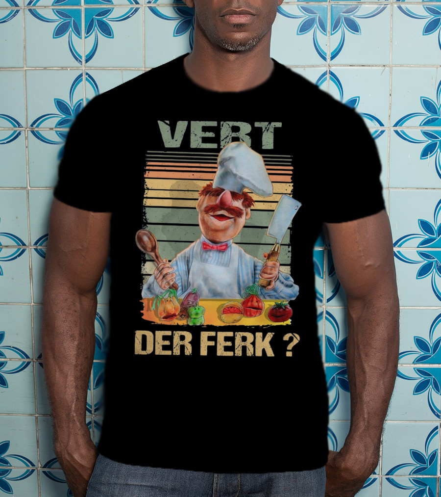 Swedish Chef Vert Der Ferk Comic Parody Cooking T-Shirt