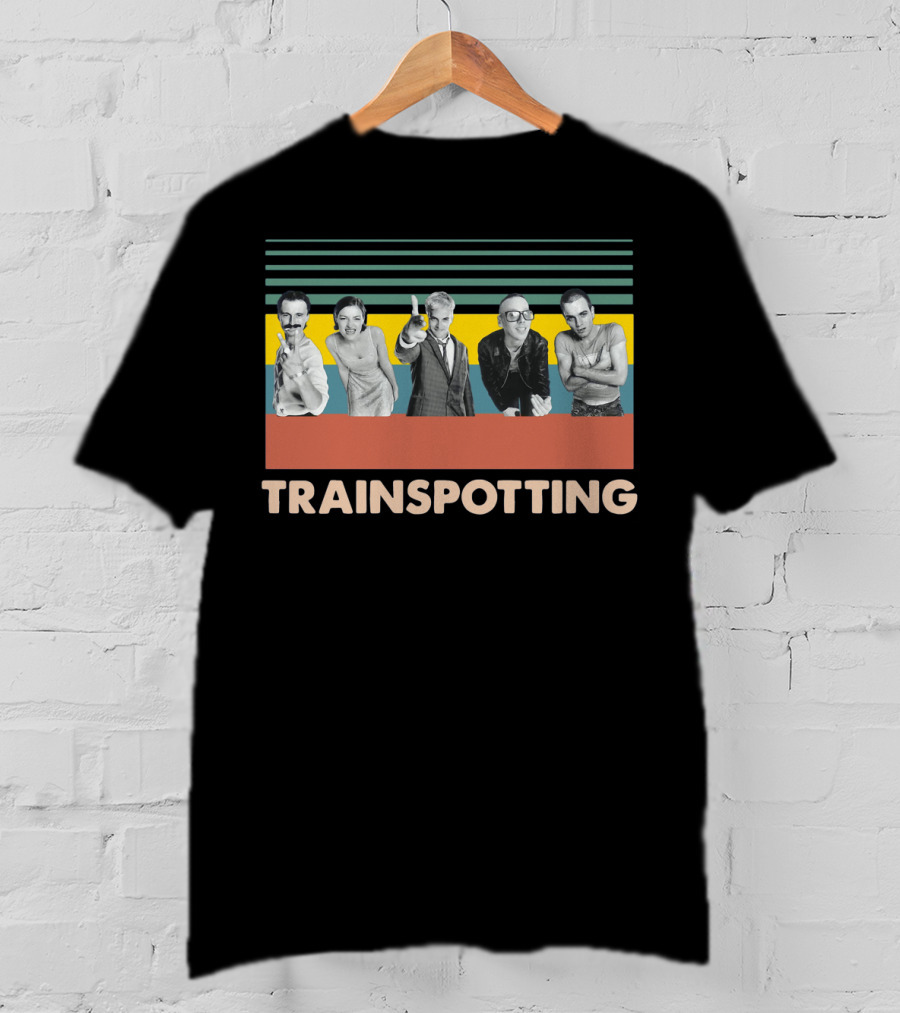 Trainspotting Iconic Characters With Striped T-Shirt