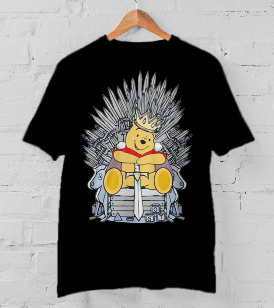 Game Of Thrones Pooh Bear King On Iron Throne Crossover T-Shirt