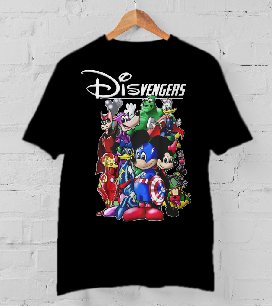 Marvel Avengers Endgame Disvengers Disney Characters As Avengers Crossover T-Shirt