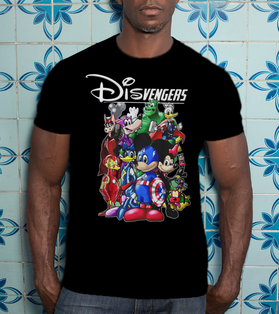 Marvel Avengers Endgame Disvengers Disney Characters As Avengers Crossover T-Shirt