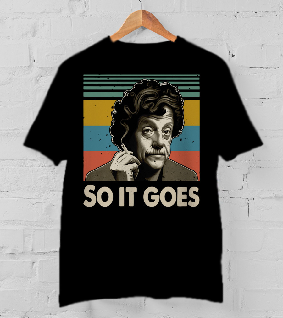 Kurt Vonnegut So It Goes Retro Stripes T-Shirt