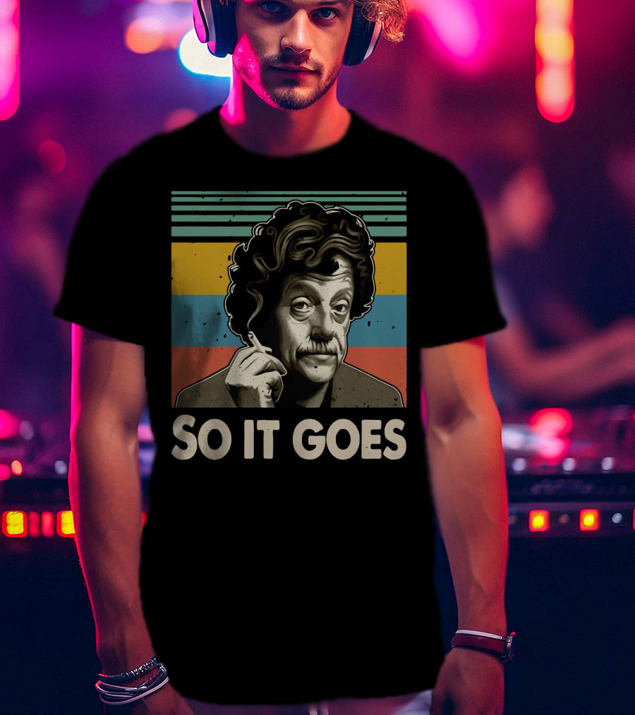 Kurt Vonnegut So It Goes Retro Stripes T-Shirt