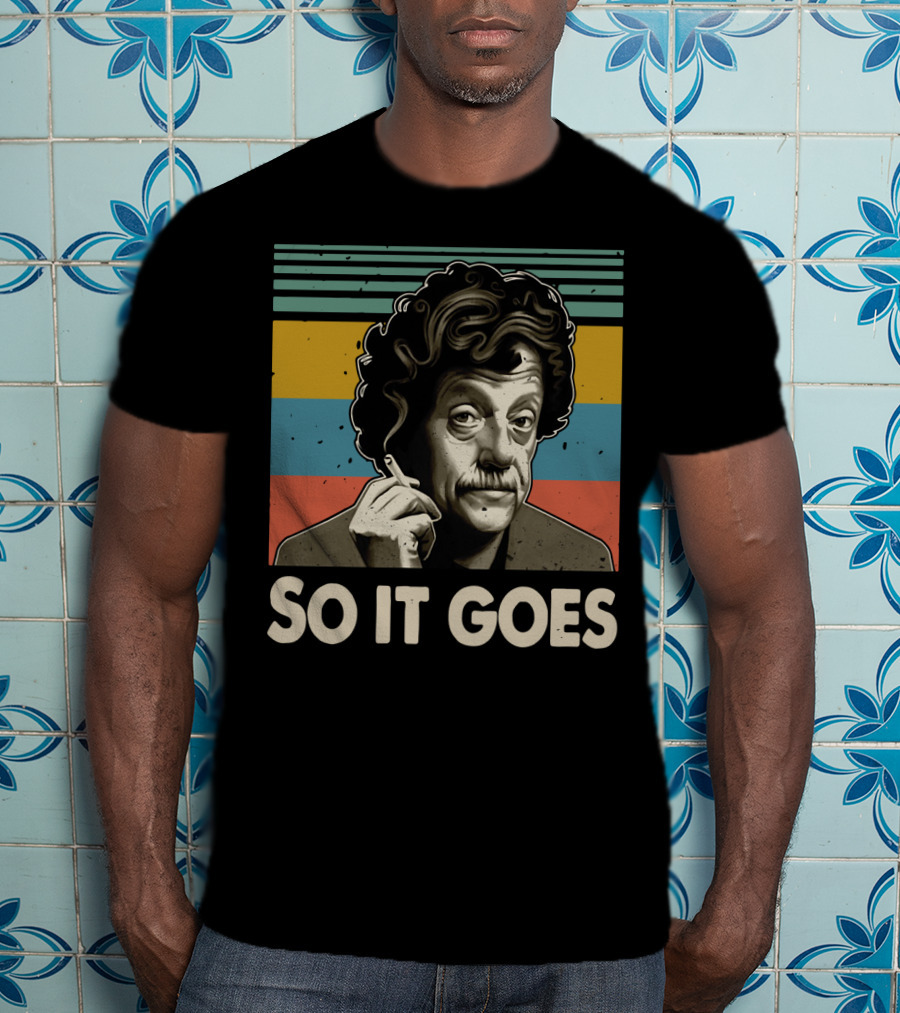 Kurt Vonnegut So It Goes Retro Stripes T-Shirt