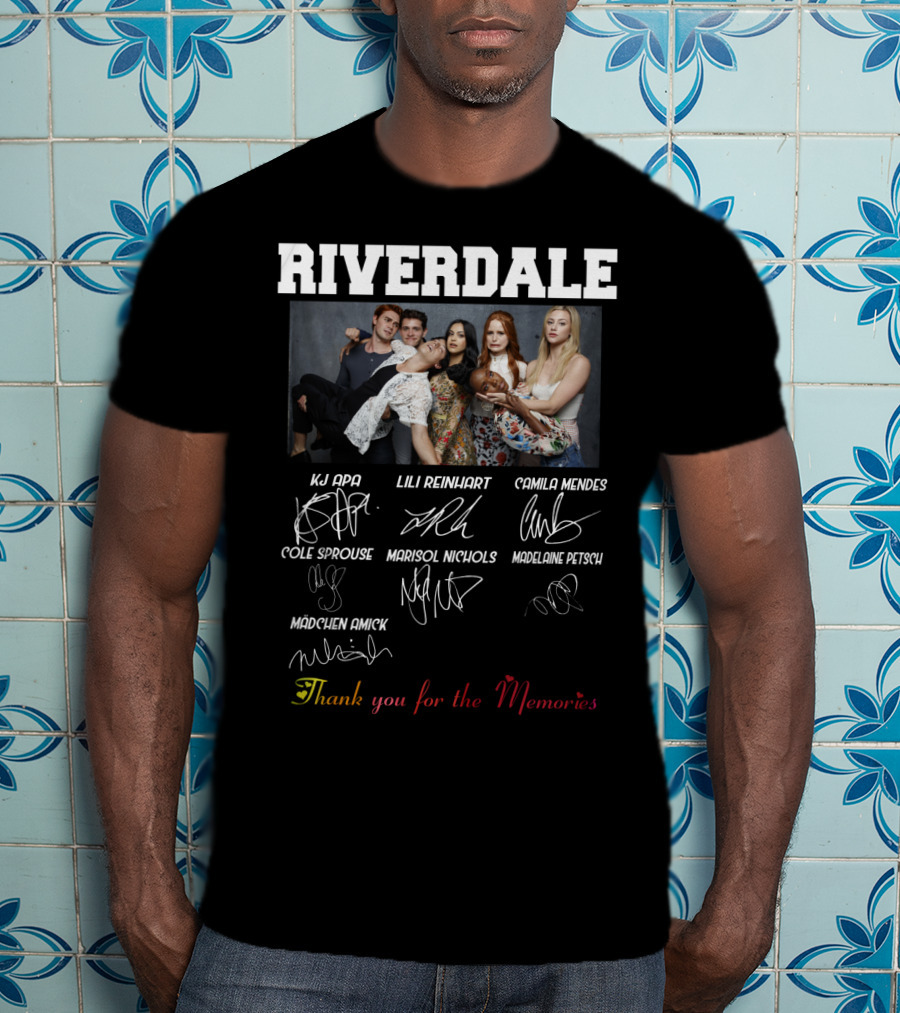 Riverdale KJ Apa Lili Reinhart Camila Mendes Cole Sprouse Marisol Nichols Madelaine Petsch Mädchen Amick Thank You For The Memories T-Shirt