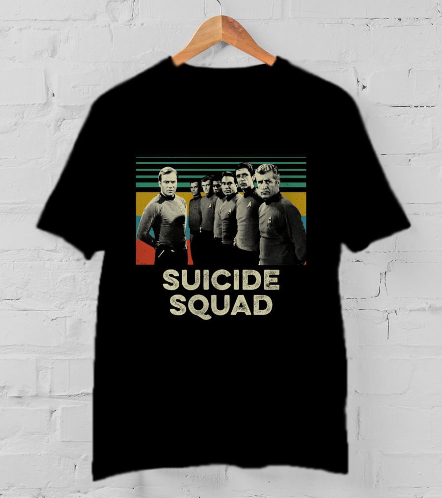 Suicide Squad Star Trek Crew Retro Stripes T-Shirt
